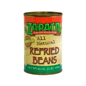  Zapata, Bean Ff Refried, 16 OZ (Pack of 12) Health 