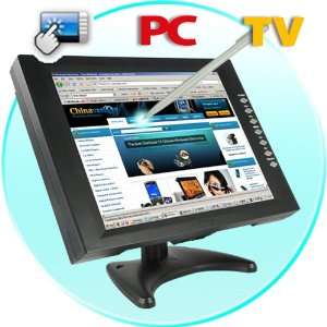  12 Inch LCD Touch Screen Monitor for Computers, TV + DVD 