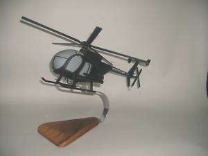 Hughes 500 AH 6J Little Bird Helicopter Wood Model  
