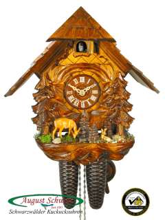 Black Forest Cuckoo Clock 8 Day The Deer Family NEW  