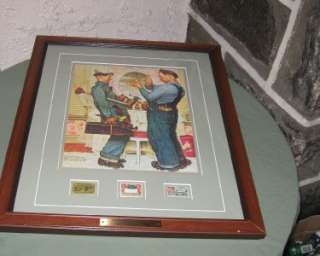 NORMAN ROCKWELL THE PLUMBERS POSTAL COMMEMORATIVE PRINT READY TO HANG 