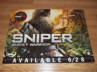 HUGE 36 Promo Sign Poster NO GAME   SNIPER GHOST WARRIOR Xbox 360 PS3 