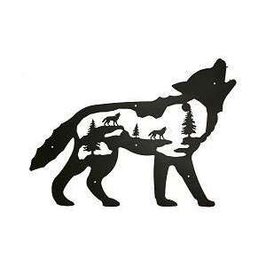  Howling Wolf Wall Silhouette   Cabin Decor