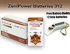 60 ZeniPower Hearing Aid Batteries Size 312 + Free Keychain/2 Extra 