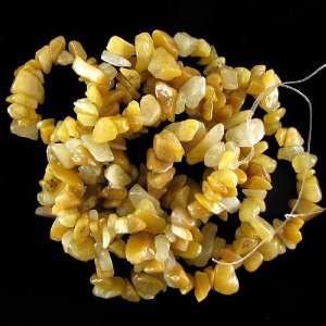 8 10mm yellow jasper chip beads 34 strand chips