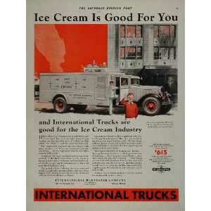   Refrigerated Ice Cream Truck   Original Print Ad