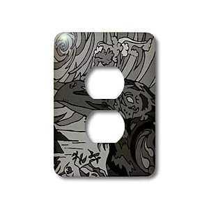   Folk Art   Raven View   Light Switch Covers   2 plug outlet cover
