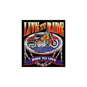   Bad to the Bone Live to Ride with Motorbike XXL 