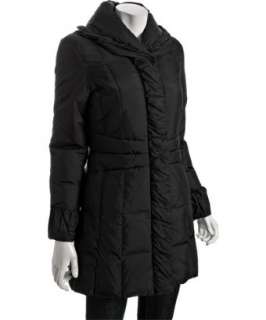 Cole Haan black quilted down filled pleat sleeve coat   up to 