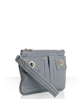 Marc by Marc Jacobs denim leather Totally Turnlock wristlet 