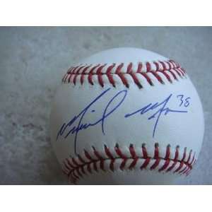 Michael Morse Autographed Baseball   Official Ml W coa   Autographed 