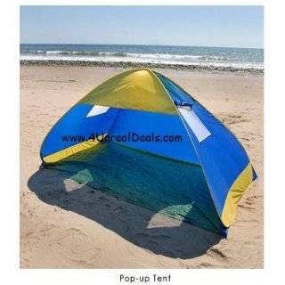 Deluxe Royal Blue Pop Up Tent Beach Cabana Tent Family Sun Shade 