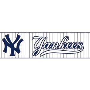  New York Yankees Pinstripe Wallpaper Border ZB3308bd