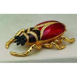  Red bug bejeweled jewelry box