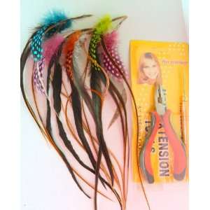  Feather Mania Classic Polka Feather Hair Extension Kit   5 