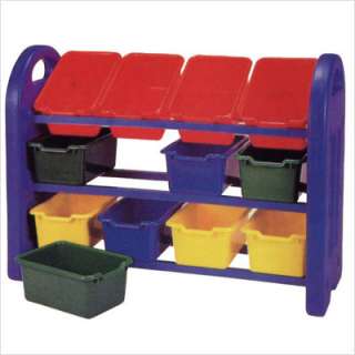   Tier Toy Storage With 12 Bins in Primary Colors ELR 0216  