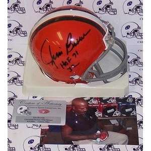 Jim Brown Autographed Cleveland Browns Riddell Mini Helmet  