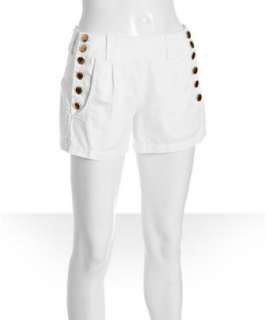French Connection white cotton Etta sailor shorts   up to 70 