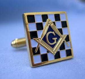 Masonic Craft Lodge Pavement Cufflinks Gift Boxed  