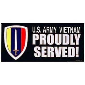 Army Veteran proudly Served Bumper Sticker