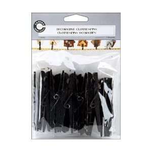  Canvas Corp Decorative Clothespins 12/Pkg Distressed Black 