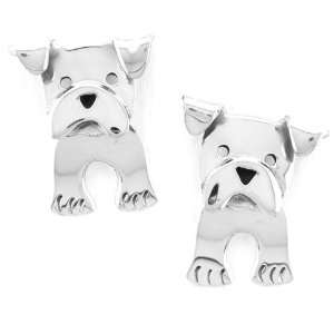  Boxer Dog w/Movable Legs Post Sterling Silver Earrings 