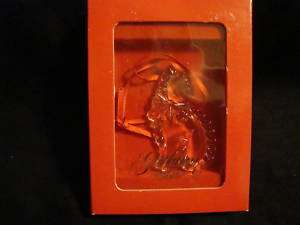 Gorham Crystal Kitty Cat ornament mint in box NICE  