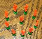 Lego piece flame lightning bolt orange red fire green base cone set 