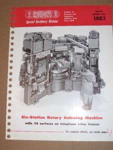 Vtg Kearney&Trecker Catalog~Rotary Indexing Machine 56  