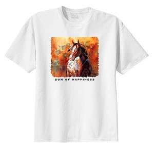 Sun of Happiness Pinto Horse Southwest T Shirt S  6x  