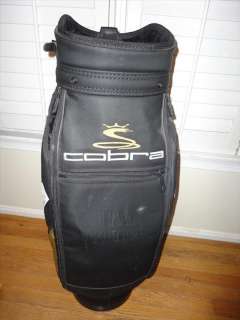 Cobra Staff Golf Bag Gold Black + Valuable bag & Cover Socks & Towel 