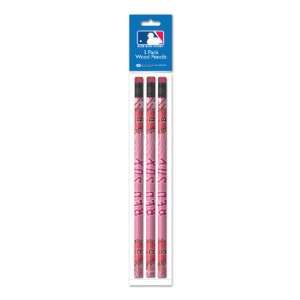  National Design Womens Boston Red Sox 3 Pack Wood Pencil 
