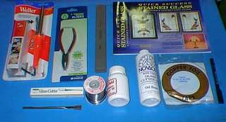 NEW STAINED GLASS BEGINNERS TOOL KIT + SOLDERING IRON  