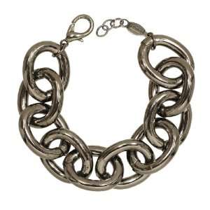  Large Cable Chain Bracelet in Hematite Jewelry
