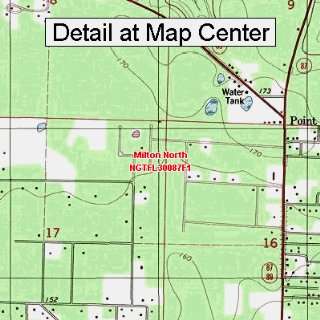 USGS Topographic Quadrangle Map   Milton North, Florida (Folded 
