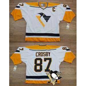   Jerseys Sidney Crosby Throwback White Hockey Jersey (ALL are Sewn On