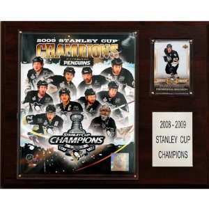  NHL Penguins 2008 09 Stanley Cup Champions Plaque
