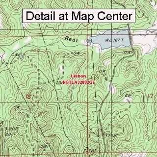  USGS Topographic Quadrangle Map   Lisbon, Louisiana 