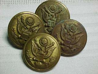 Large eagle brass metal buttons by L.A. Myers JR  