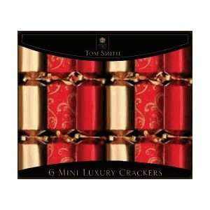  Tom Smith Red Gold Mini Luxury Christmas Crackers   6 pack 