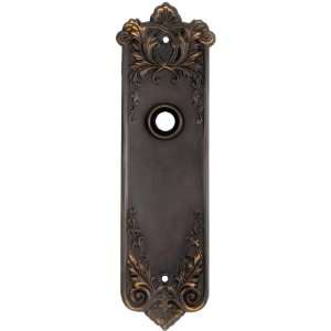  Wrought Bronze Lorraine Pattern Back Plate Without Keyhole 