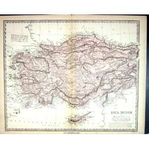  Harrow Antique Map 1880 Asia Minor Cyprus Rhodes Stanko 