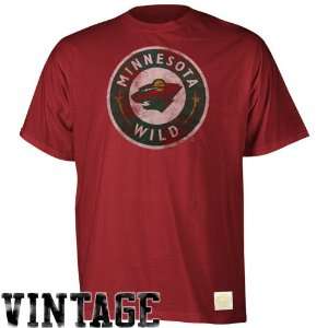  Reebok Minnesota Wild Bigger Better Logo T Shirt   Red 