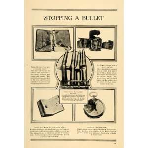  1916 Print Lifesaving Book Watch Stop Enemy Bullets WWI 