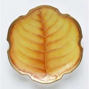  Anna Weatherley Amber Leaf 6 In Canape Plate