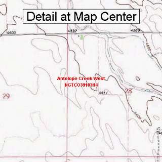 USGS Topographic Quadrangle Map   Antelope Creek West, Colorado 