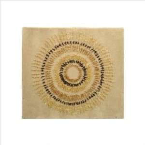   SOH719A Beige and Gold Contemporary 4 x 4 Area Rug