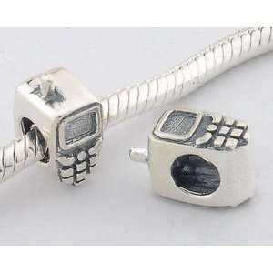 925 Sterling Silver European Style Antique Silver Cellphone Charms 