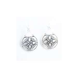  Barse Silver Overlay Medallion Earrings Jewelry
