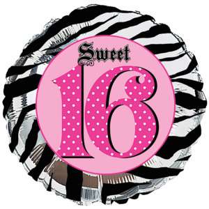 Sweet Sixteen Party Decorations Mylar Balloon Birthday  